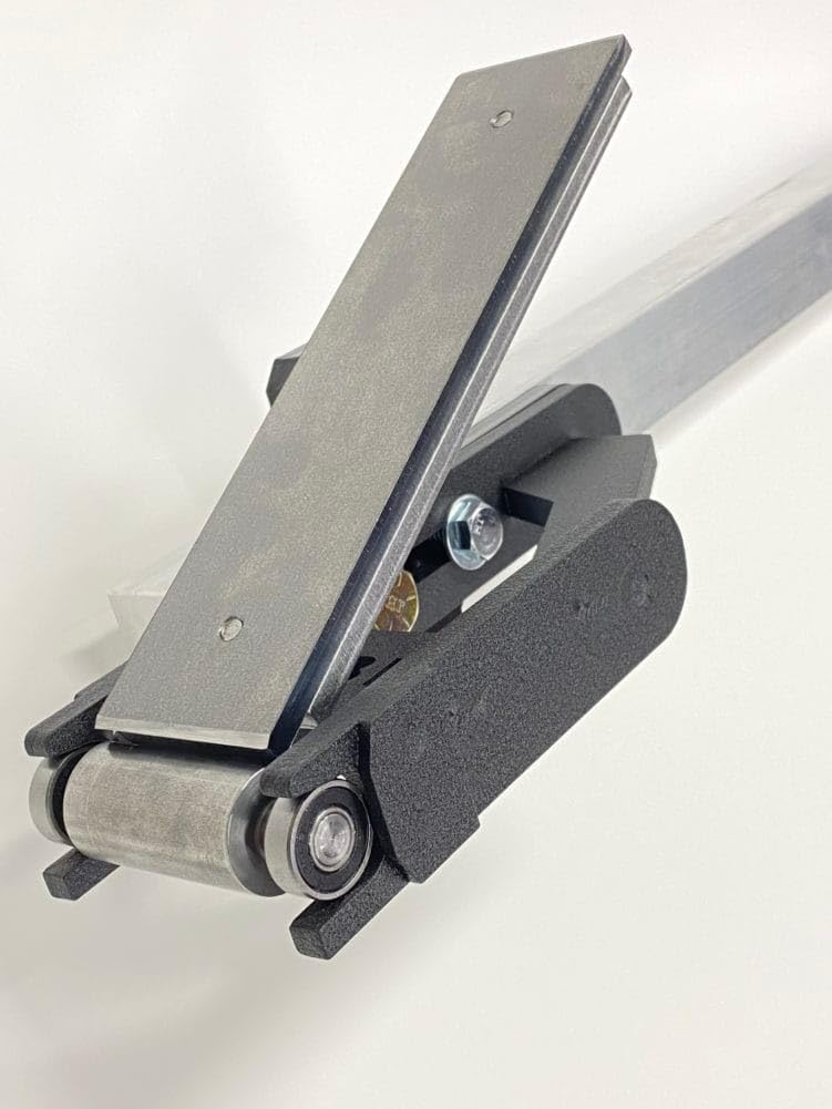 MOBM Waterfall Platen Assembly – 2”x8” Radiusing Platen with Swivel Bracket – for Small Wheel Holder & Deflector Bracket – Made in USA - Image 1